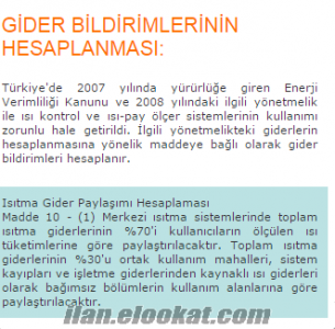 Kalorimetre Okuma ve Isı Pay ölçer Sistemleri