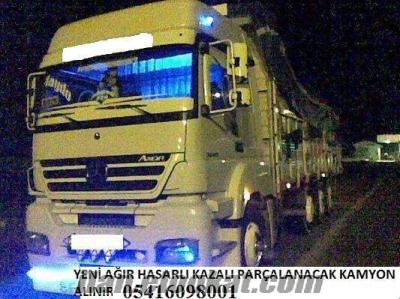 ağır hasarlı pert kazalı kamyon cekici alınır