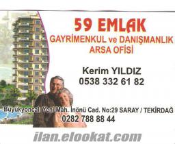 acıl satılık çerkezkoy bahçeağıl asval cepe 9500m2 tarla