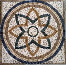 mozaik dekor madalyon doğal taş