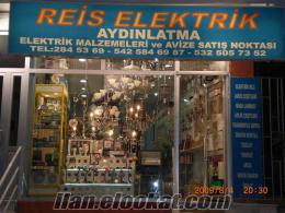 satılık elektrik ve avize dükkanı