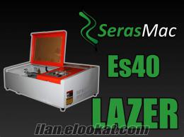 serasmac ES40 lazer kaşe makinesi 40W 25cmX25cm çalışma alanı