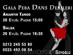 Taksim'de Salsa ve Arjantin Tango dersleri Başlıyor.