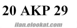 20 AKP Plaka Satılık