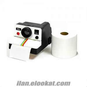 Polaroll Tuvalet Kağıtlığı Fotoğraf Makinesi Tasarımlı