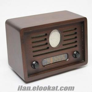 TOPTAN Ahşap Nostaljik Ceviz Radyo--6 RENK SEÇENEKLİDİR