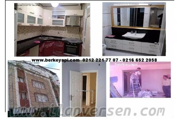 Pendik Şişli bina mantolama ev tadilat işleri mutfak dolabı modelleri