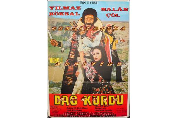 DAĞ KURDU FANTASTİK YEŞİLÇAM SİNEMA AFİŞİ FOTO 70X100