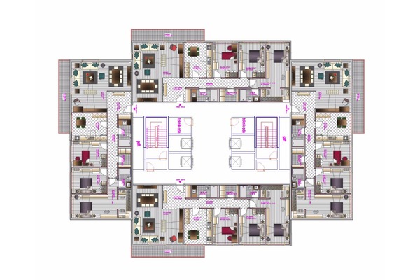 mimari proje çizimi 3 boyutlu görsel proje tasarımı
