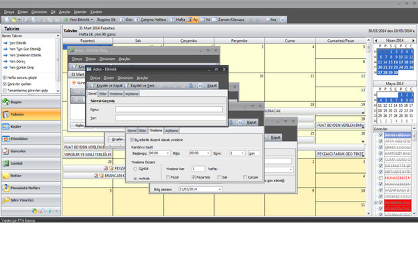 CRM Ajanda Bilgi Yönetimi Programı