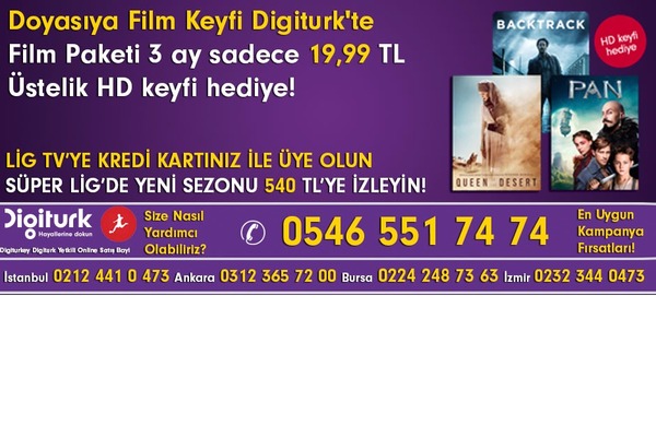 Digiturk Lig Tv HD 4K Paketleri