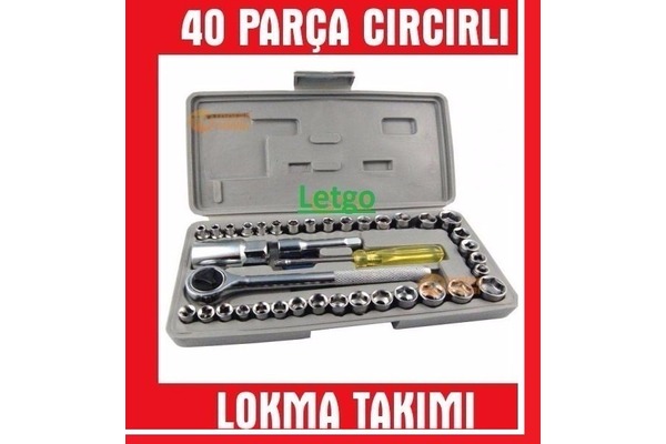 lokma seti kutusunda circirli 40 parça 50 tl
