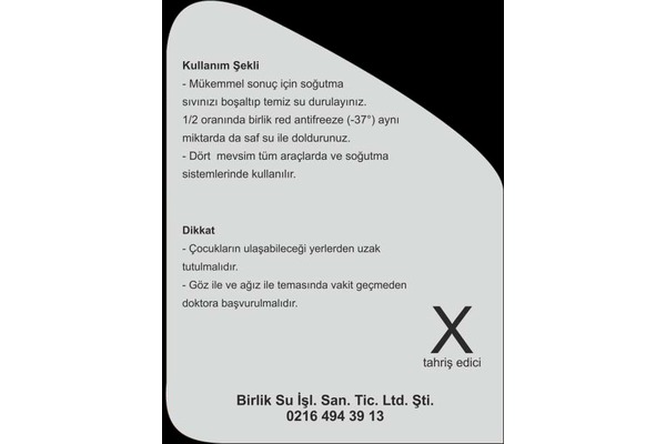 Antifiriz Satışı