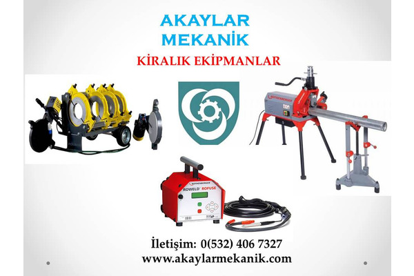 kiralık elektrofüzyon, alınkaynak ve yiv açma makineleri