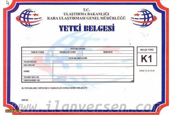 Kiralık ÜDY-3 Belgesi