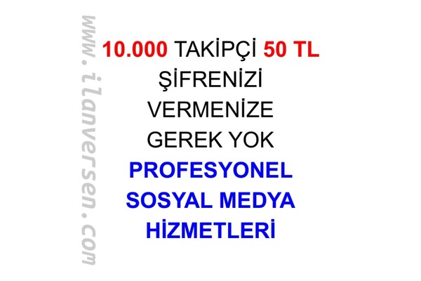 İnstagram 10.000 Aktif Türk  Takipçi