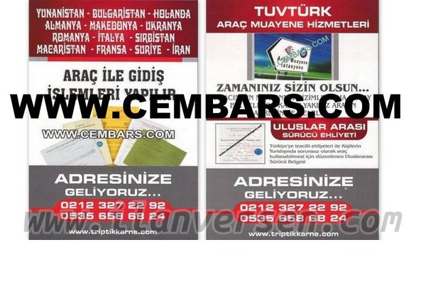 ARAÇ İLE BULGARİSTAN GİDİŞ İŞLMELERİ