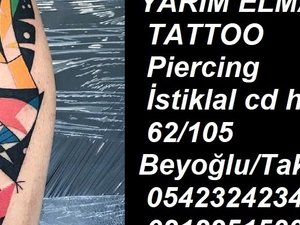 3d kursu dövme, tattoo, piercing, cubic tattoo, çizgi dövmeler, outline tattoo, yarım elma,