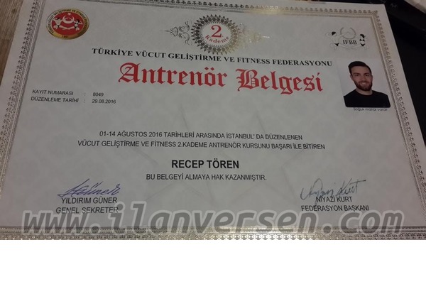 2.KADEME FİTNESS ANTRENÖRLÜK BELGESİ