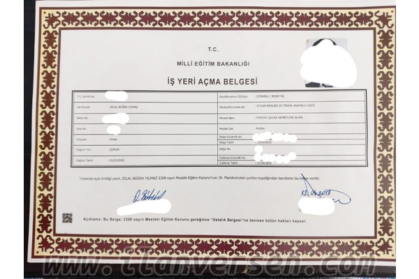 İŞ YERİ AÇMA BELGESİ