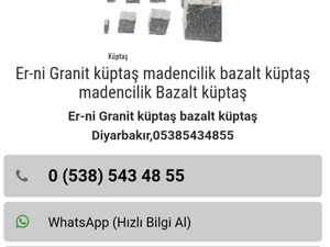 adana satılık araç Er-ni Bazalt küptaş, Diyarbakır