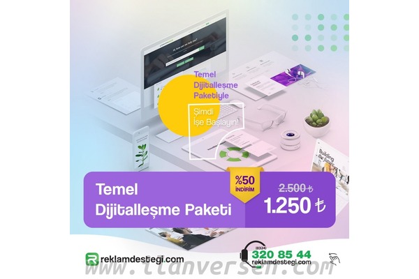 reklam desteği ile Tek Paket ile; Web Sitesi ✓ Sosyal Medya ✓ Dijital Pazarlama ✓ ve Daha Fazlasına Sahip Ol!