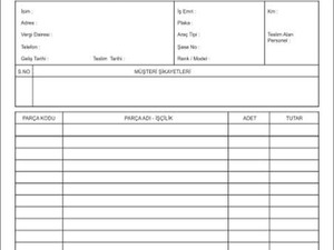 Sözleşme Fiş Makbuz Form Dosya Antetli Zarf Kağıt Katalog Oto Yağ Kartı Oto Arıza Takip Fişi Basımı