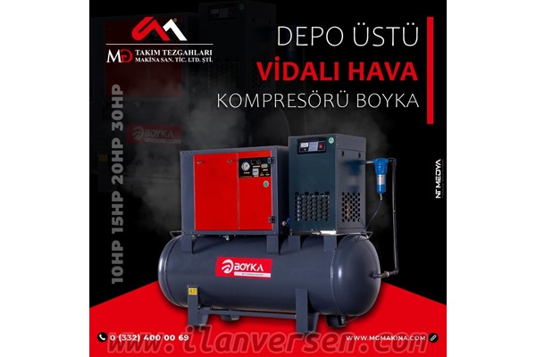DEPO ÜSTÜ VİDALI HAVA KOMPRESÖRÜ ( BOYKA)